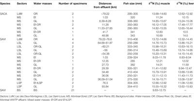 Fish Exhibit Distinct Fluorochemical and δ15N Isotopic Signatures in the St. Lawrence River Impacted by Municipal Wastewater Effluents